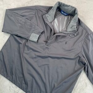 Polo Golf Ralph Lauren Performance 1/4 Zip Pullover Men XL Grey Long Sleeve